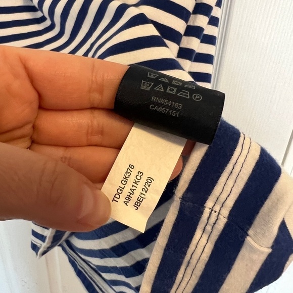 Tommy Hilfiger Women's Striped Blue & White Short Sleeve Shirt Dress Medium - Picture 8 of 9